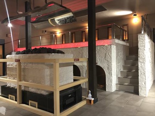 岩盤浴エリアも充実
