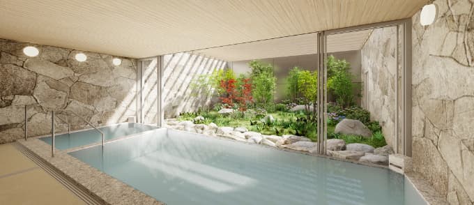 温浴棟のある浴室