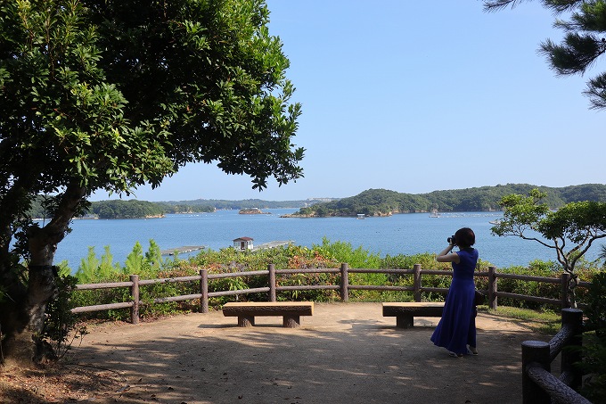 庭園の見晴らしスポット