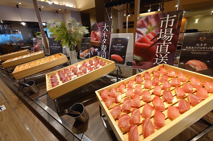 大江戸三ツ星バイキングのお寿司