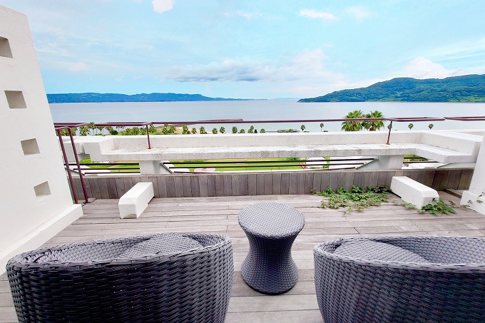 5階の客室のベランダ