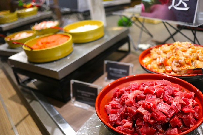 のっけ丼の食材