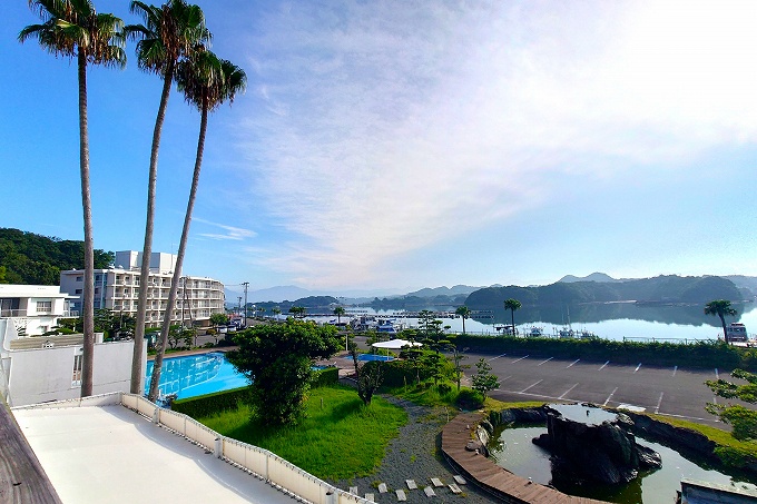 屋上パターゴルフ場から見る景色