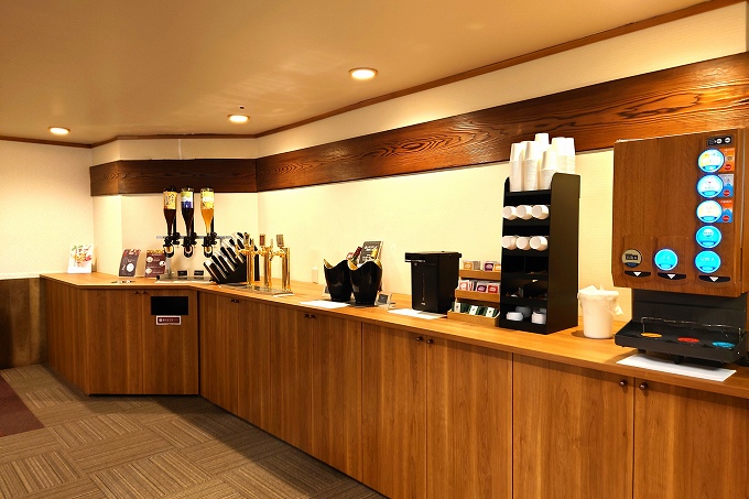 湯上りラウンジのドリンク