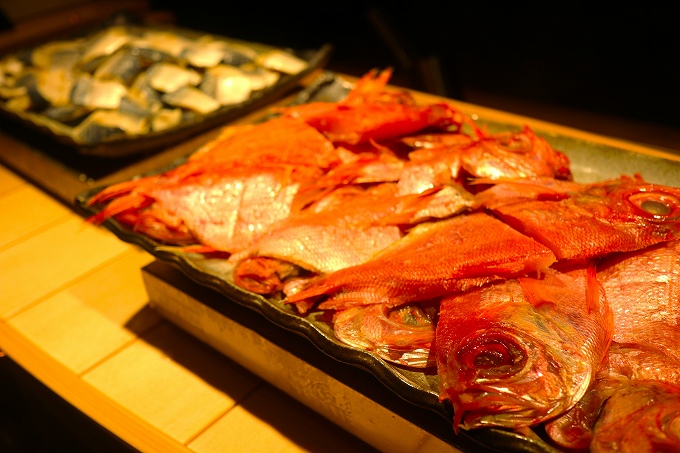 キンメダイとサバの干物