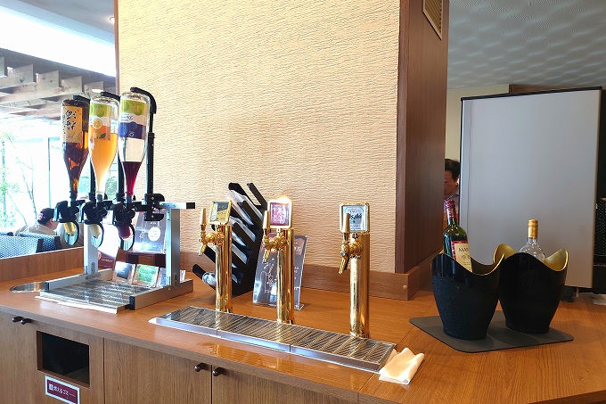 プレミアムラウンジのドリンク