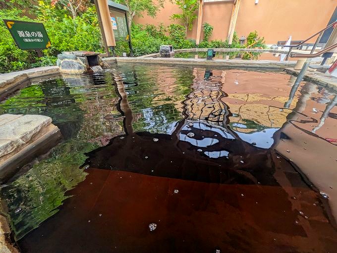 かけ流しのお湯