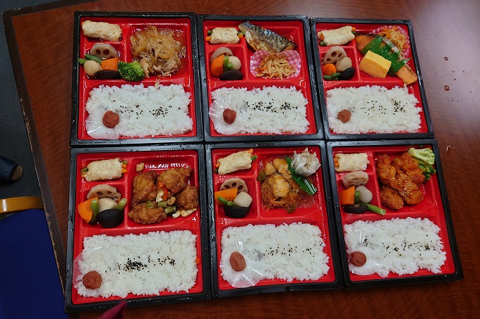6種類の冷凍弁当