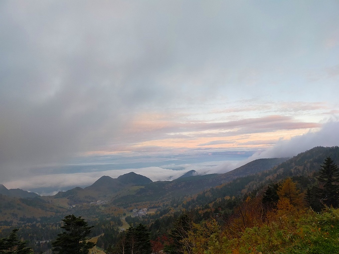 横手山の雲海