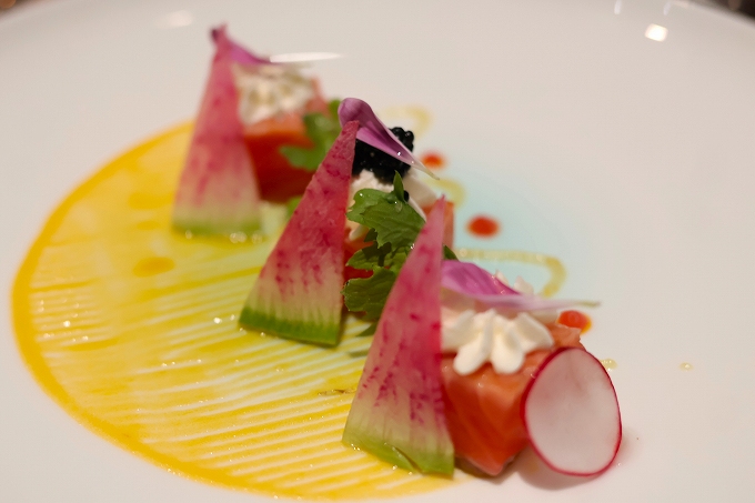 ニジマスのミ・キュイ