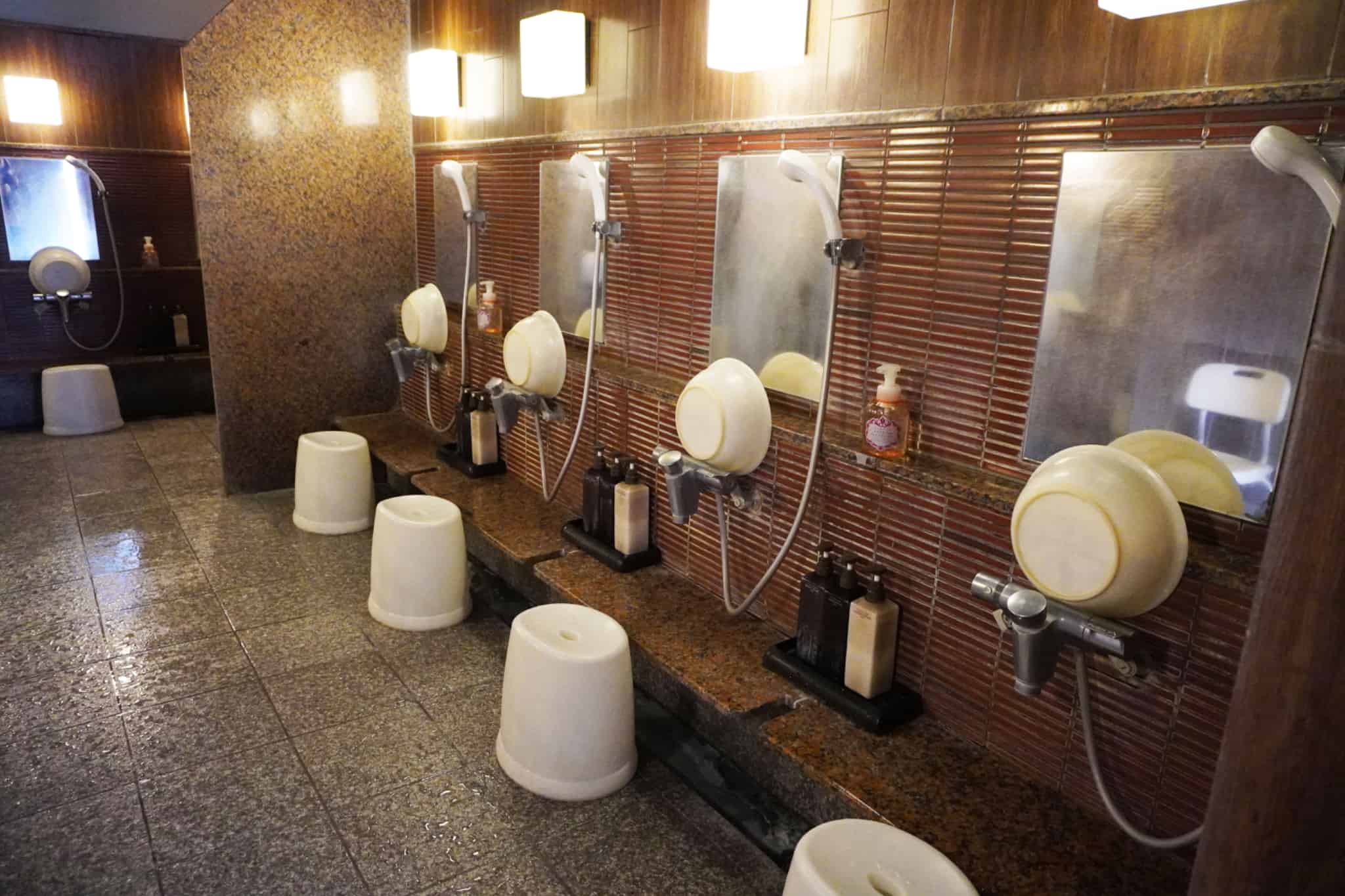 広々スペースの洗い場