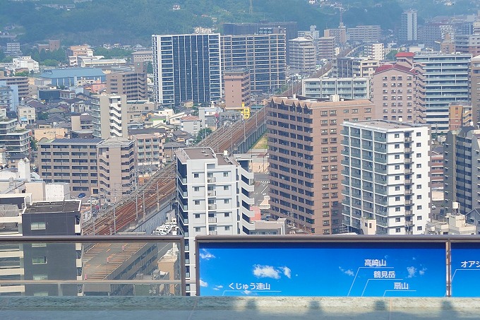 露天風呂から見る線路